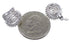 Cubic Zirconia Genuine Sterling Silver Post Earrings Jewelry AS55294